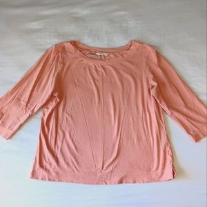 Cutter and Buck Peach color 3/4 length Spandex Blend Sleeve Top Large